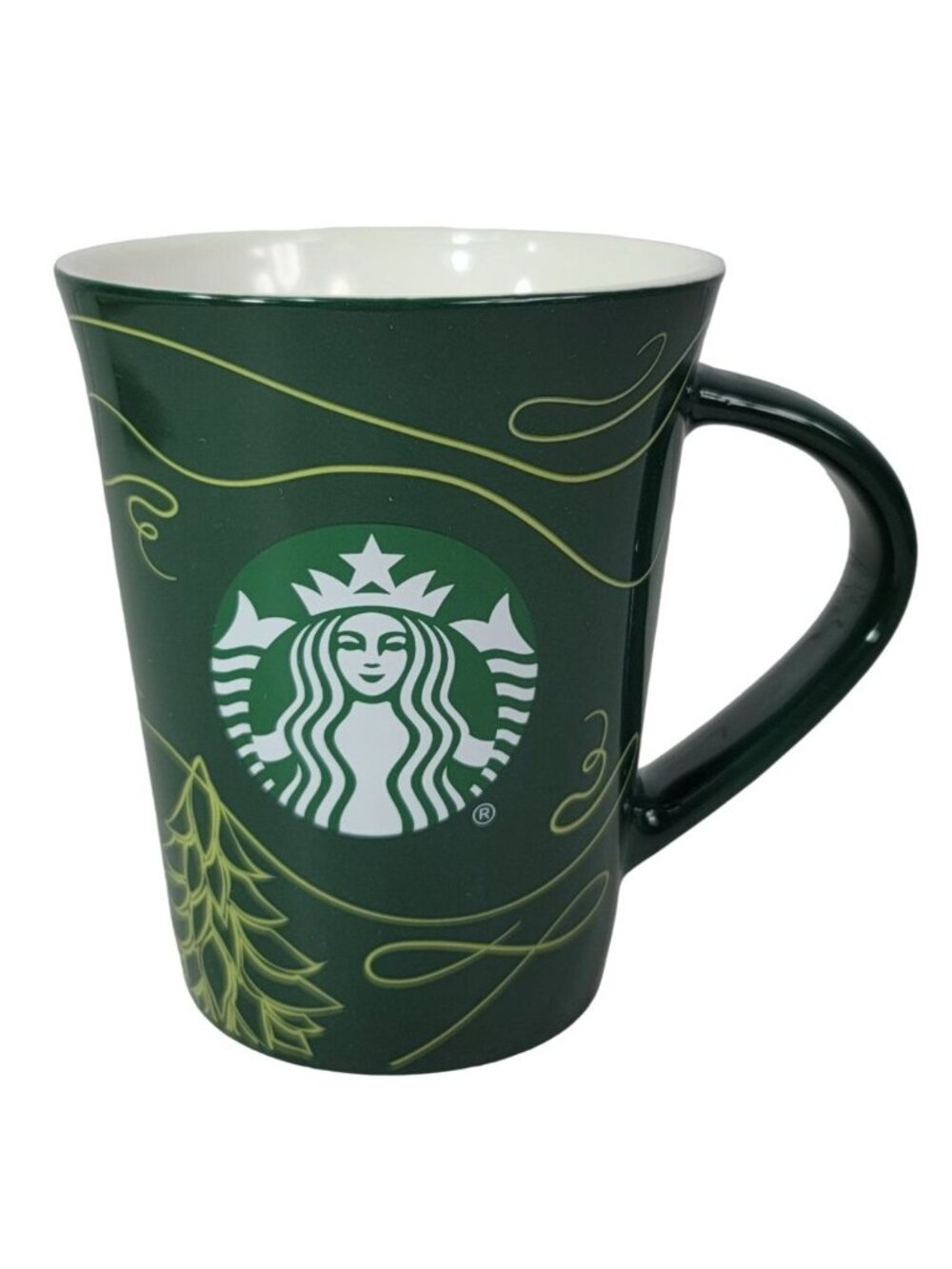 Starbucks Christmas 2020 Mug Green 10oz Mermaid Siren Logo Tree Ribbon Swirl
